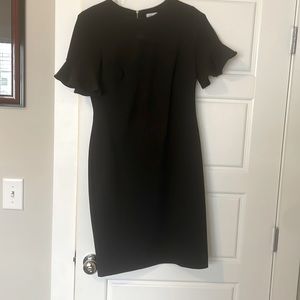 Calvin Klein Black Ruffle Sleeve Dress